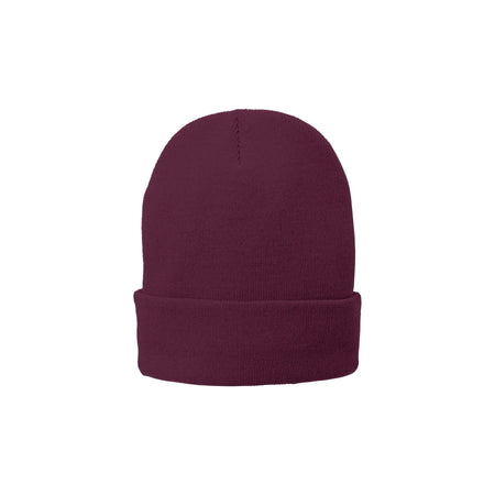 Port & Company ® Fleece-Lined Knit Cap. CP90L - Port & Company CP90L Caps Port & Company Maroon OSFA