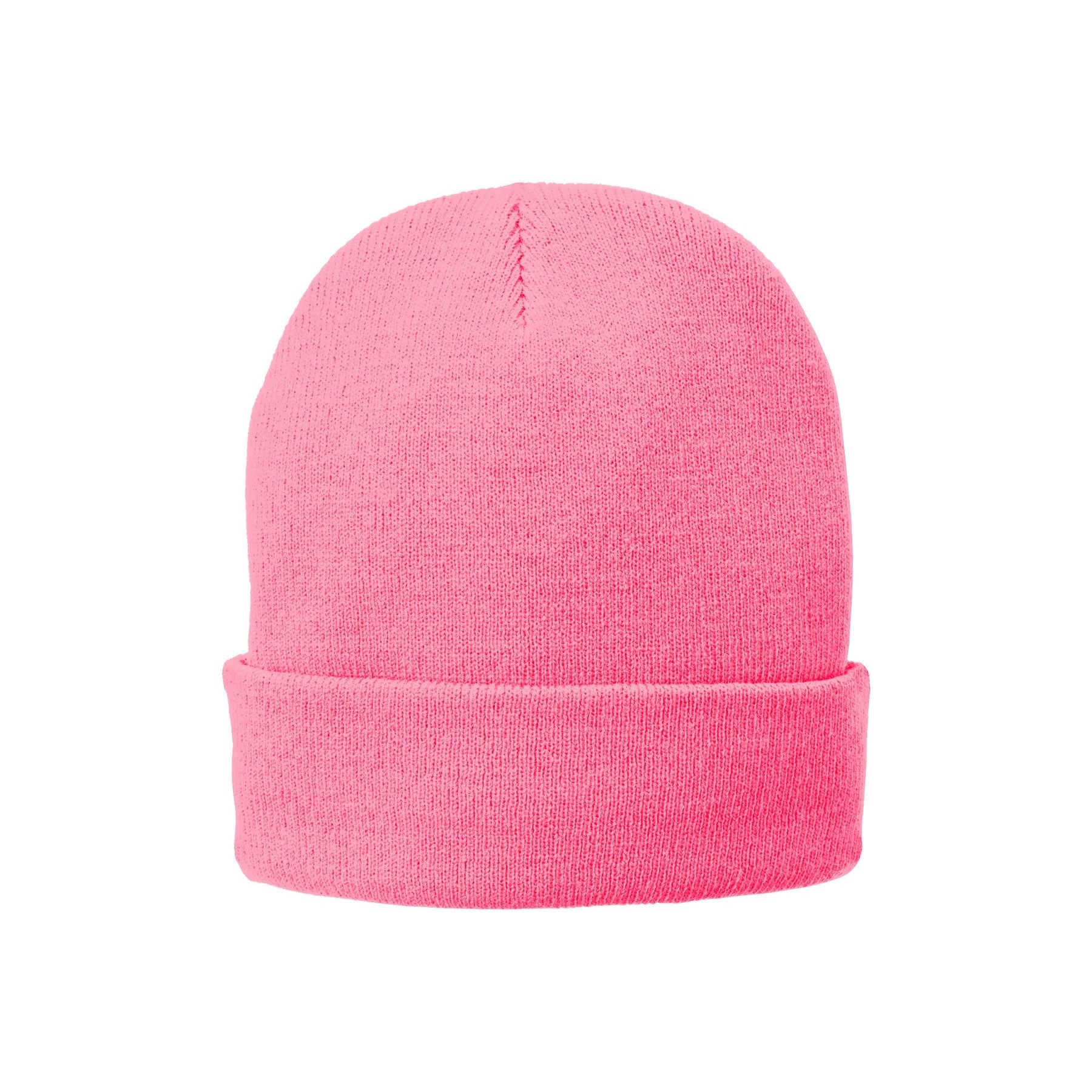 Port & Company ® Fleece-Lined Knit Cap. CP90L - Port & Company CP90L Caps Port & Company Neon Pink Glo OSFA