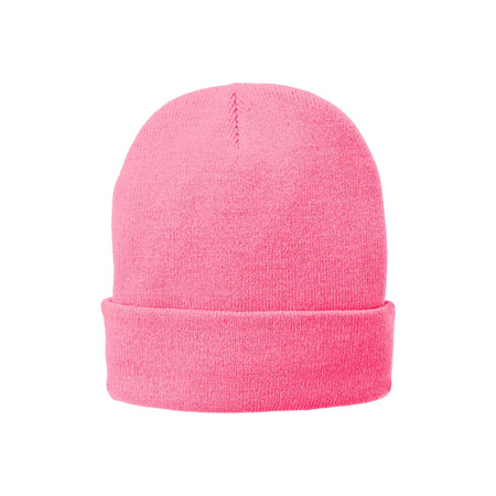 Port & Company ® Fleece-Lined Knit Cap. CP90L - Port & Company CP90L Caps Port & Company Neon Pink Glo OSFA