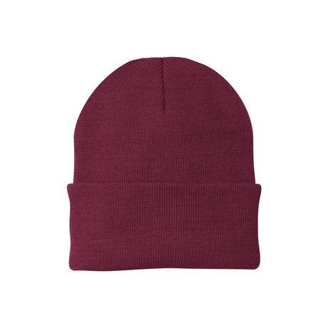 Joe's USA Knit Beanie Caps in 26 Colors Caps Joe's USA Maroon OSFA