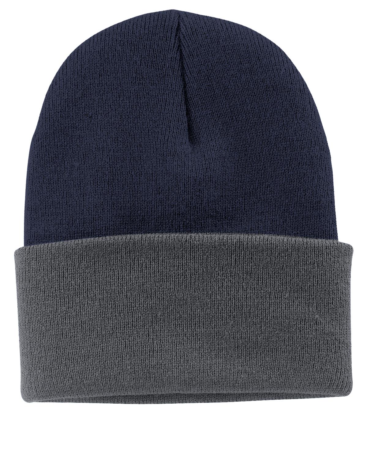 Joe's USA Knit Beanie Caps in 26 Colors Caps Joe's USA Navy/ Athletic Oxford OSFA