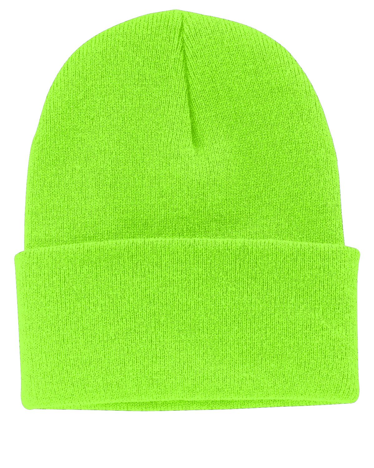 Joe's USA Knit Beanie Caps in 26 Colors Caps Joe's USA Neon Green OSFA