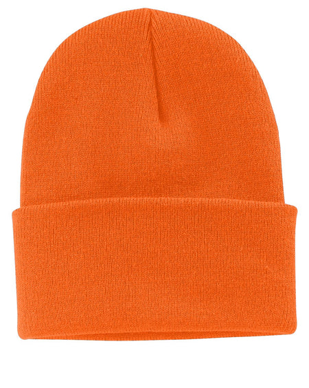 Joe's USA Knit Beanie Caps in 26 Colors Caps Joe's USA Neon Orange OSFA