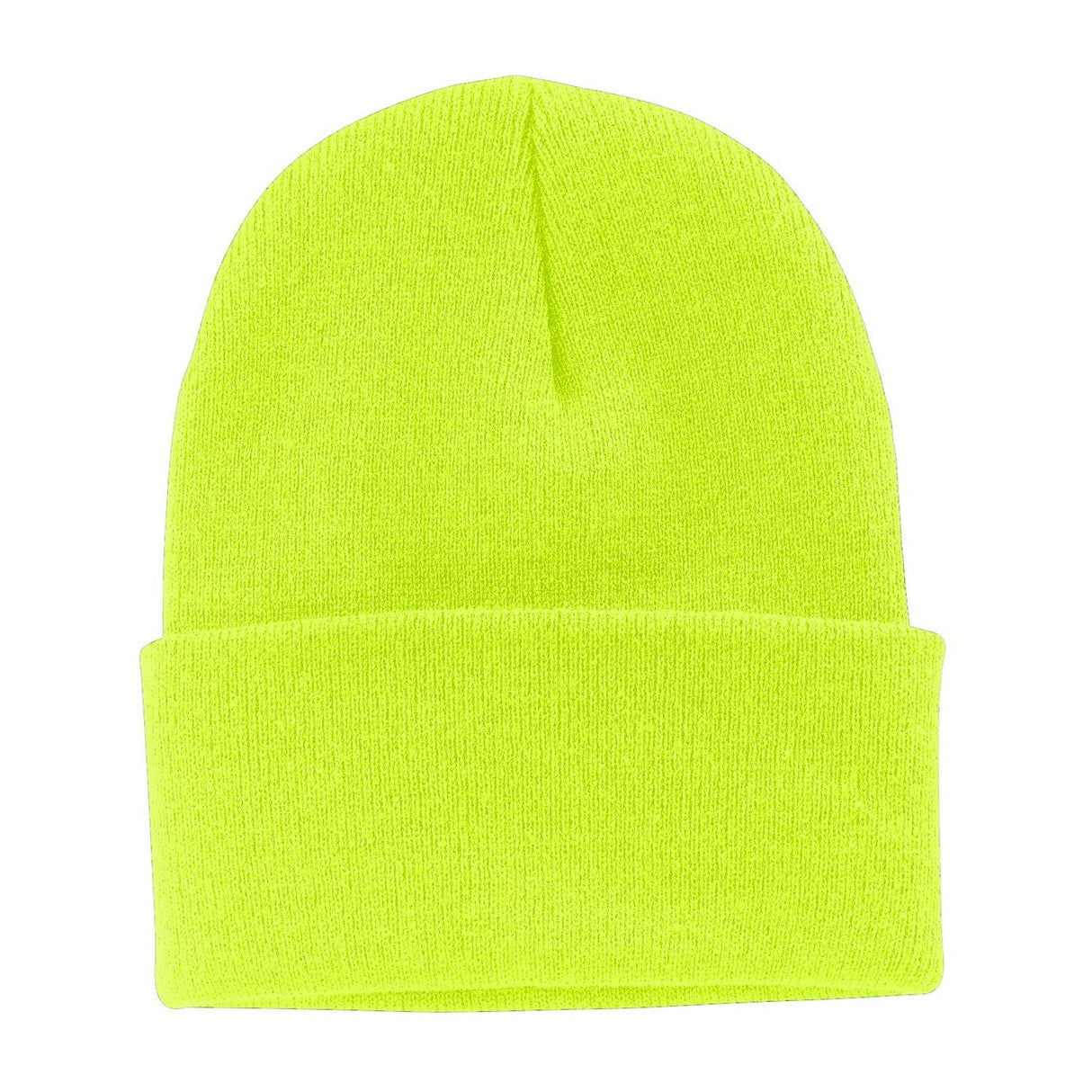Joe's USA Knit Beanie Caps in 26 Colors Caps Joe's USA Neon Yellow OSFA