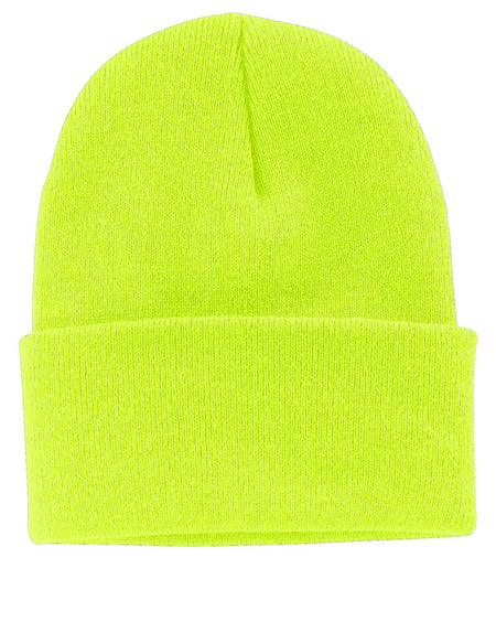 Joe's USA Knit Beanie Caps in 26 Colors Caps Joe's USA Neon Yellow OSFA