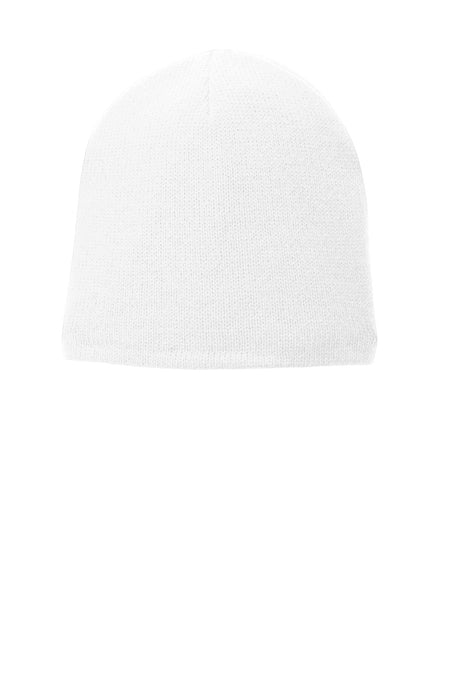 Port & Company ® Fleece-Lined Beanie Cap. CP91L - Port & Company CP91L Caps Port & Company White OSFA