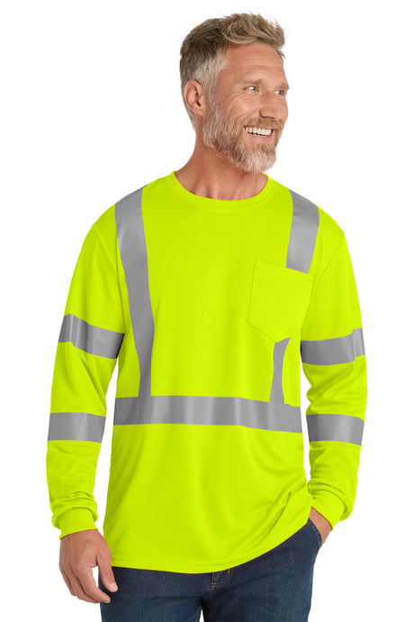 CornerStone  ®  ANSI 107 Class 3 Mesh Long Sleeve Tee. CS203 - CornerStone CS203