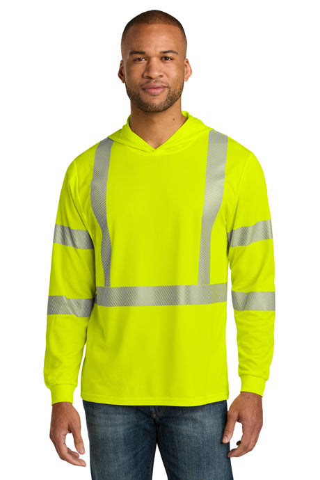 CornerStone ®  ANSI 107 Class 3 Long Sleeve Segmented Tape Hooded Tee CS208 - CornerStone CS208