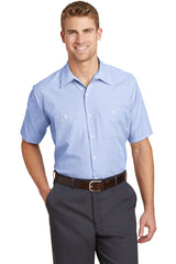 Red Kap ®  Short Sleeve Striped Industrial Work Shirt.  CS20 - Red Kap CS20