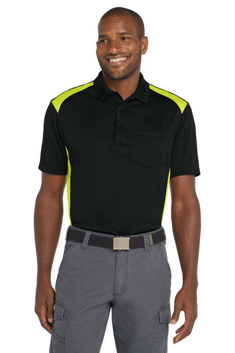 CornerStone ®  Select Snag-Proof Two Way Colorblock Pocket Polo. CS416 - CornerStone CS416