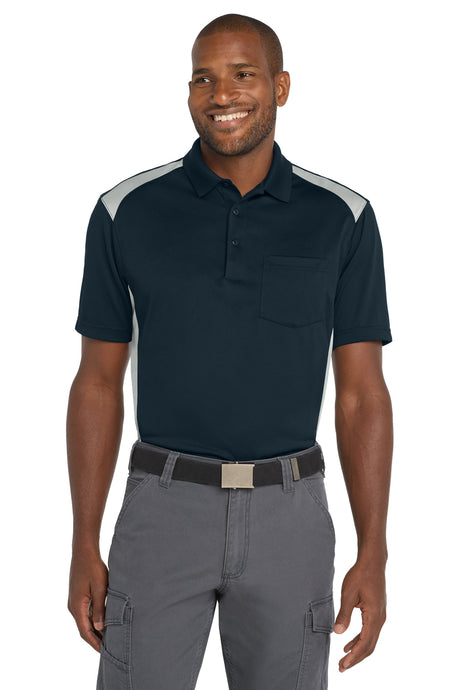 CornerStone ®  Select Snag-Proof Two Way Colorblock Pocket Polo. CS416 - CornerStone CS416