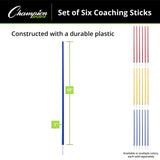 COACHING STICKS, SET OF 6 BLUE