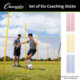 COACHING STICKS, SET OF 6 BLUE