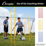 COACHING STICKS, SET OF 6 BLUE