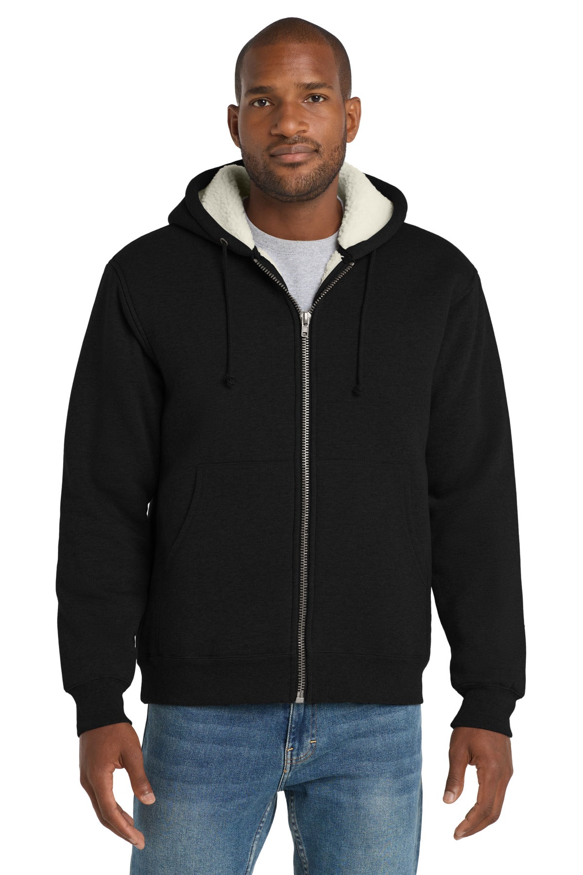 CornerStone CS625 Heavyweight Sherpa-Lined Hooded Fleece Jacket