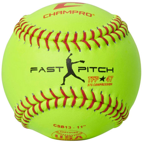 ASA/USA SOFTBALL 11" FAST PITCH - LEATHER COVER .47 COR | CSB13 Champro Sports