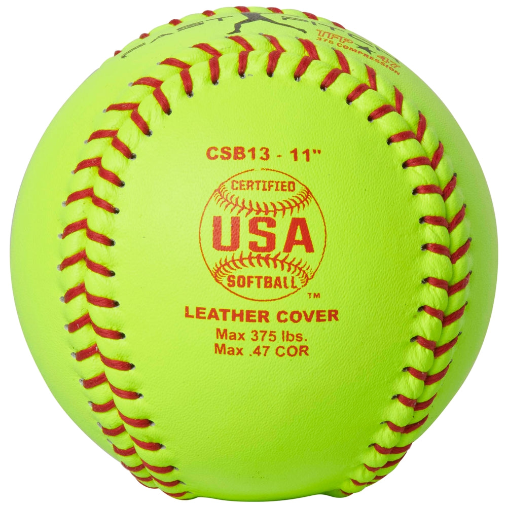 ASA/USA SOFTBALL 11" FAST PITCH - LEATHER COVER .47 COR | CSB13 Champro Sports