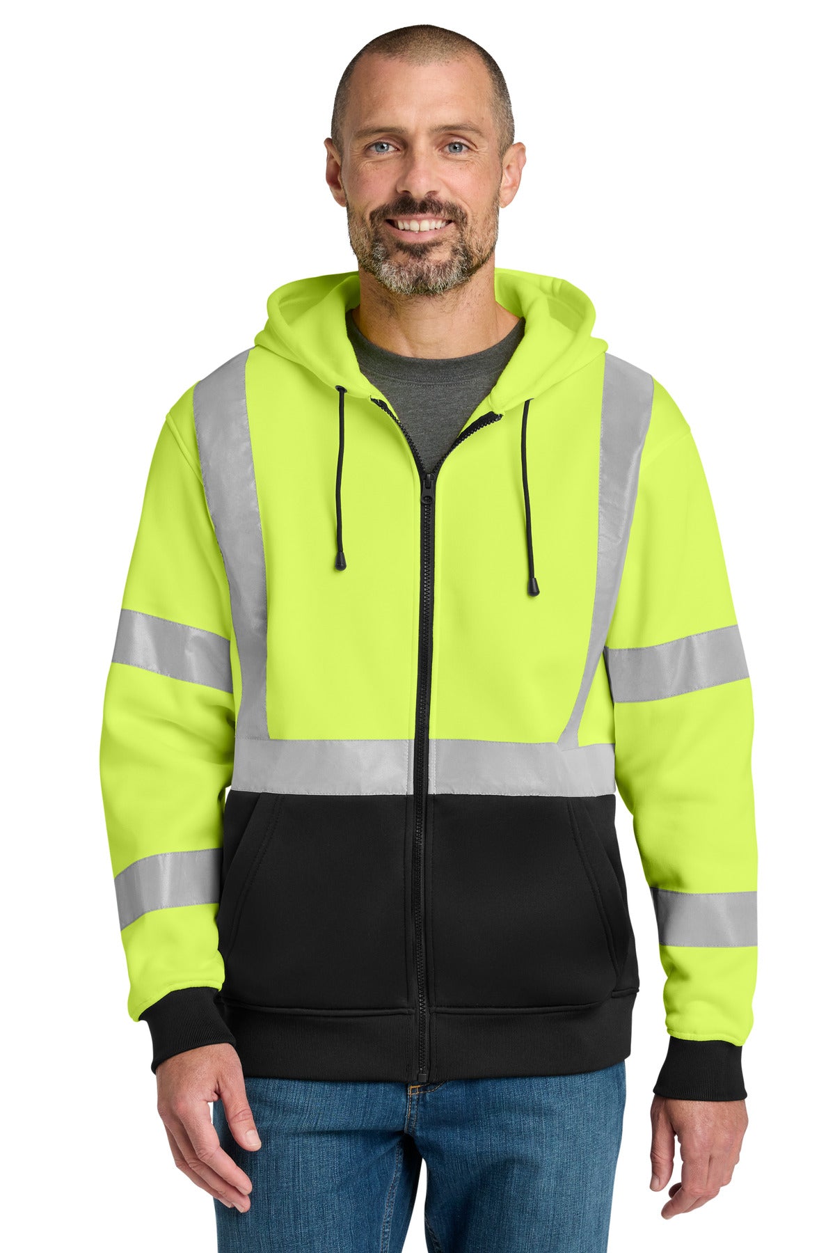 CornerStone CSF300 A107 Class 3 Heavy-Duty Fleece Full-Zip Hoodie