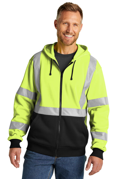 CornerStone ®  A107 Class 3 Heavy-Duty Fleece Full-Zip Hoodie CSF300 - CornerStone CSF300