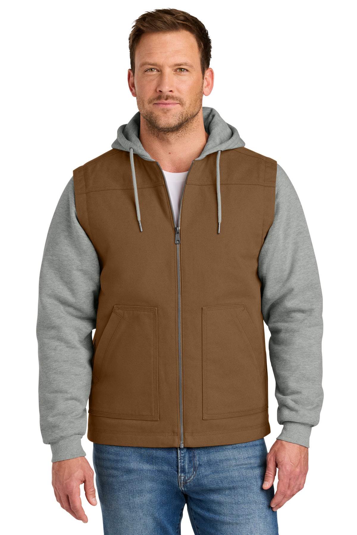 CornerStone CSJ42 Duck Fleece Full-Zip Hooded Jacket