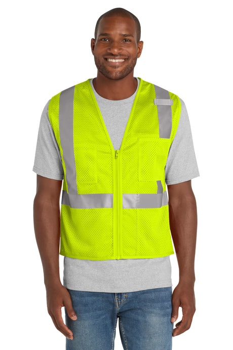 CornerStone  ®  ANSI 107 Class 2 Mesh Zippered Vest. CSV102 - CornerStone CSV102