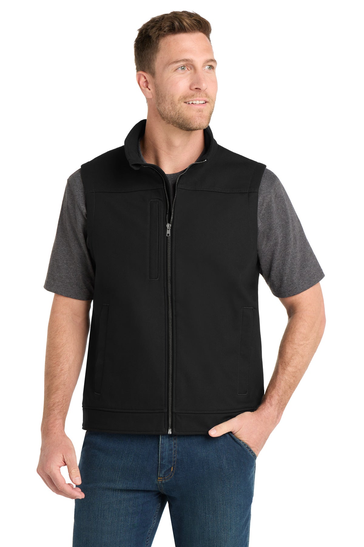 CornerStone ®  Duck Bonded Soft Shell Vest CSV60 - CornerStone CSV60