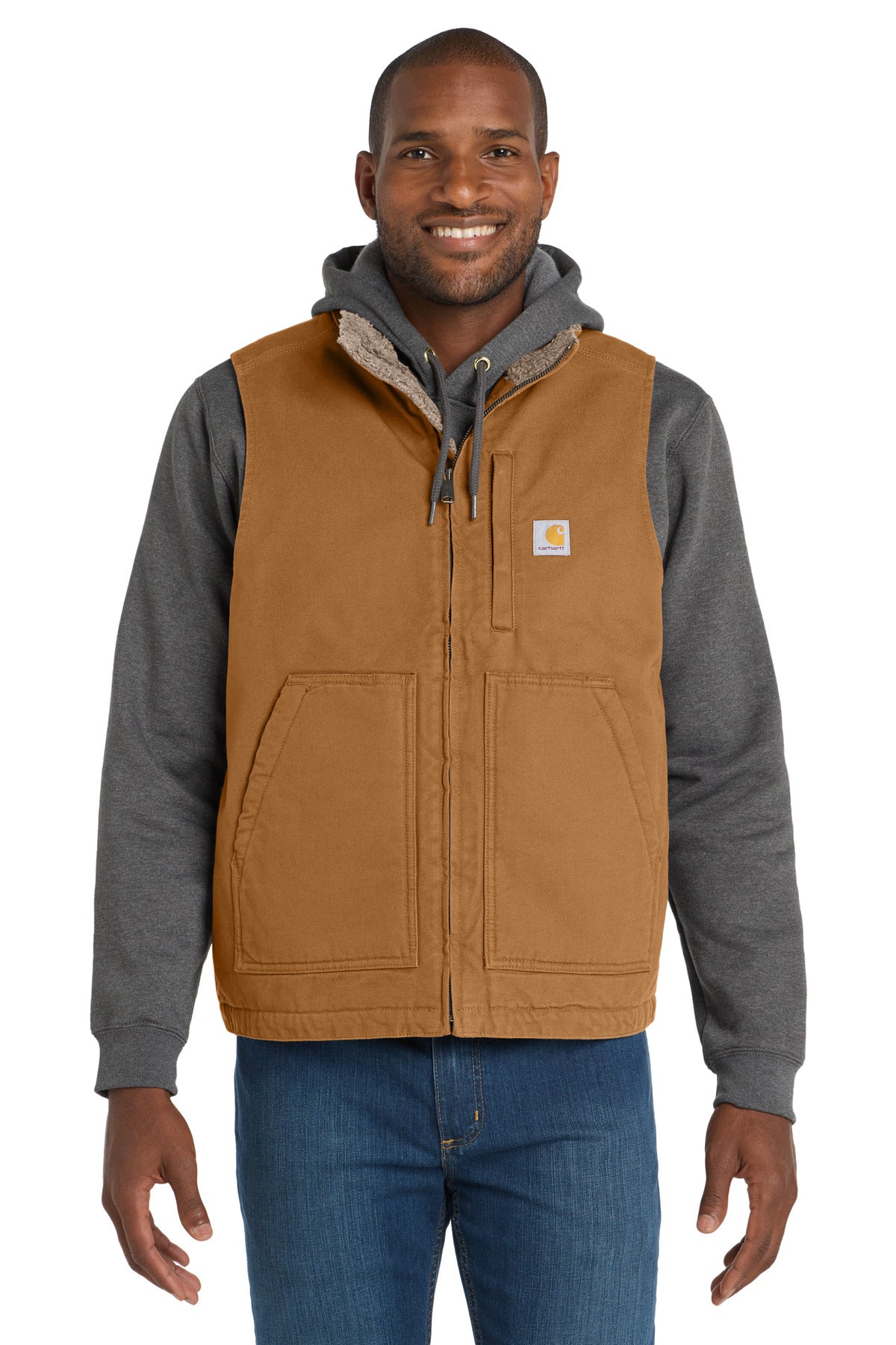 Carhartt CT104277 Sherpa-Lined Mock Neck Vest Custom Decorated