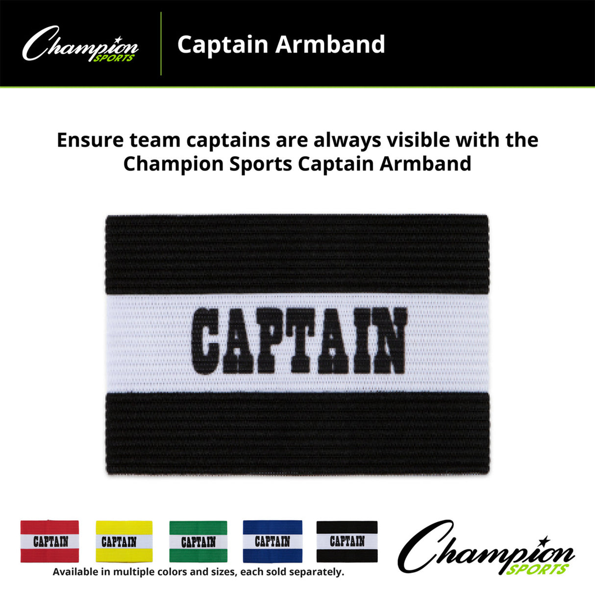 CAPTAIN ARM BAND, YOUTH BLACK