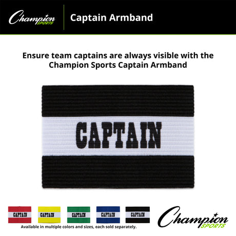 Champion Sports CYPBK Captain Arm Band, Youth Black