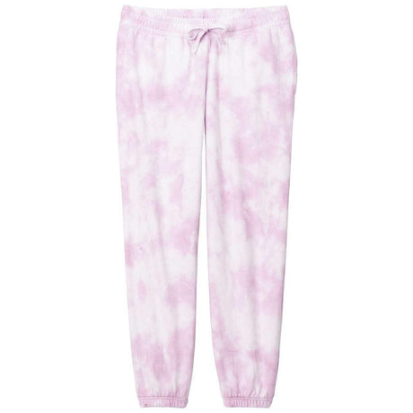 Joe's USA Ladies Beach Washed Cloud Fleece Tie-Dye Sweatpants Joe's USA Pink X-Small