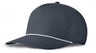 J7256 Clubhouse Performance Rope Cap - Charcoal with White Rope (Front)