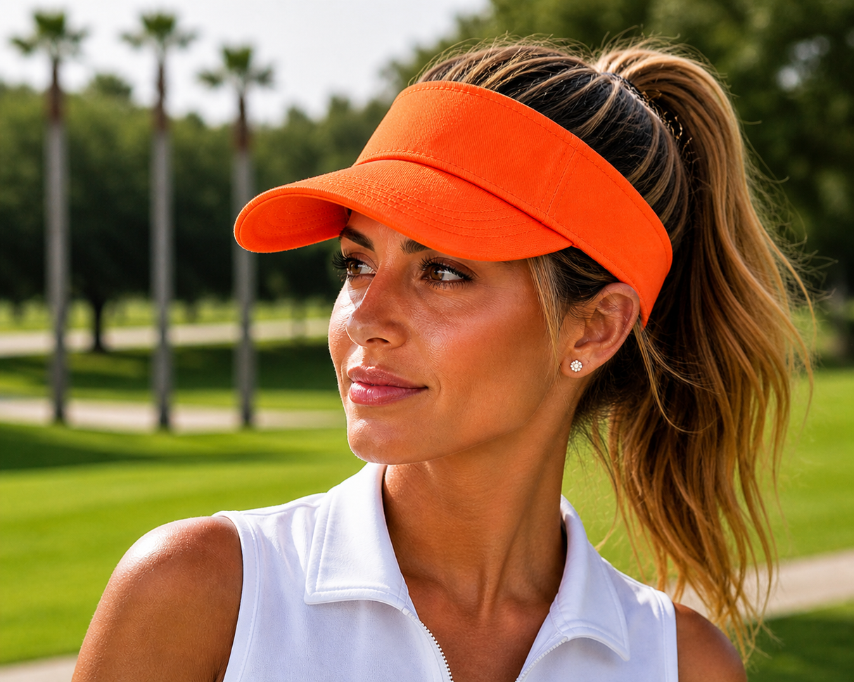 Joe's USA JV500 Bio-Washed Cotton Visor Adjustable Sun Visor Cap