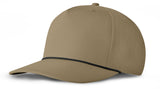 J7256 Clubhouse Performance Rope Cap - Coyote with Black Rope (Front)
