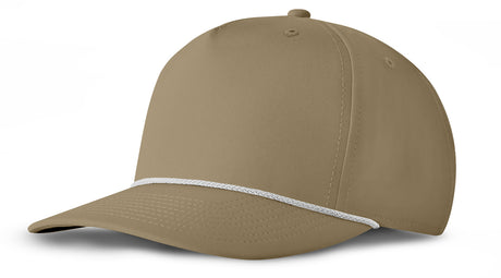 J7256 Clubhouse Performance Rope Cap - Coyote with White Rope (Front)