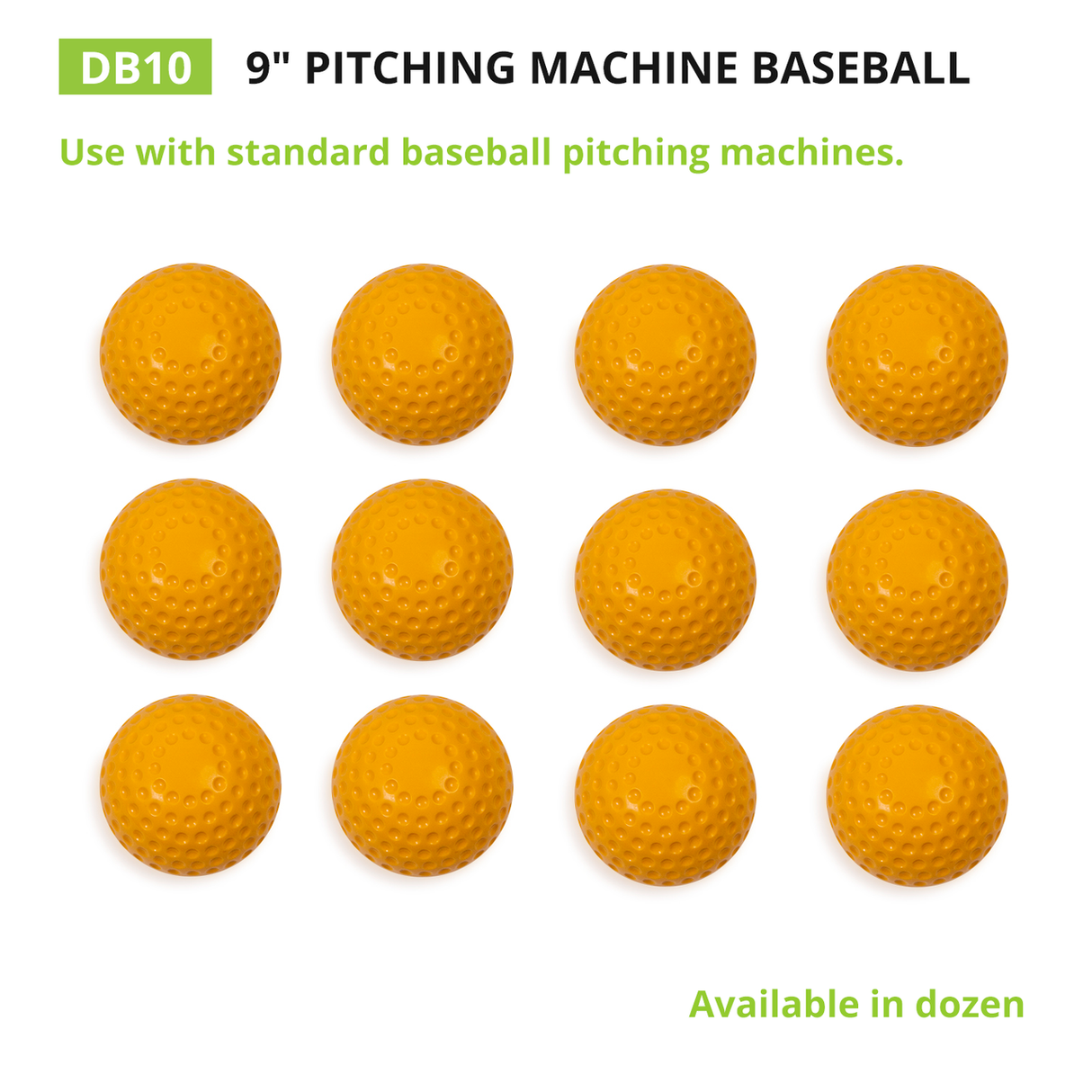 DIMPLED PITCHING MACHINE BASEBALLS WHITE