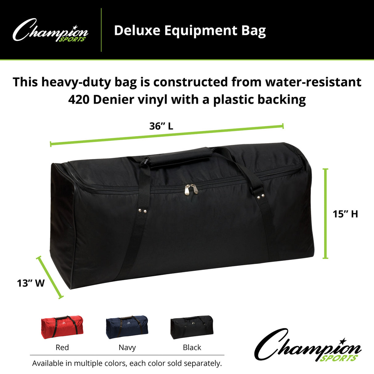 DELUXE EQUIPMENT BAG BLACK
