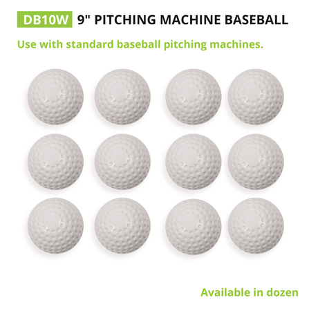 DIMPLED PITCHING MACHINE BASEBALLS WHITE