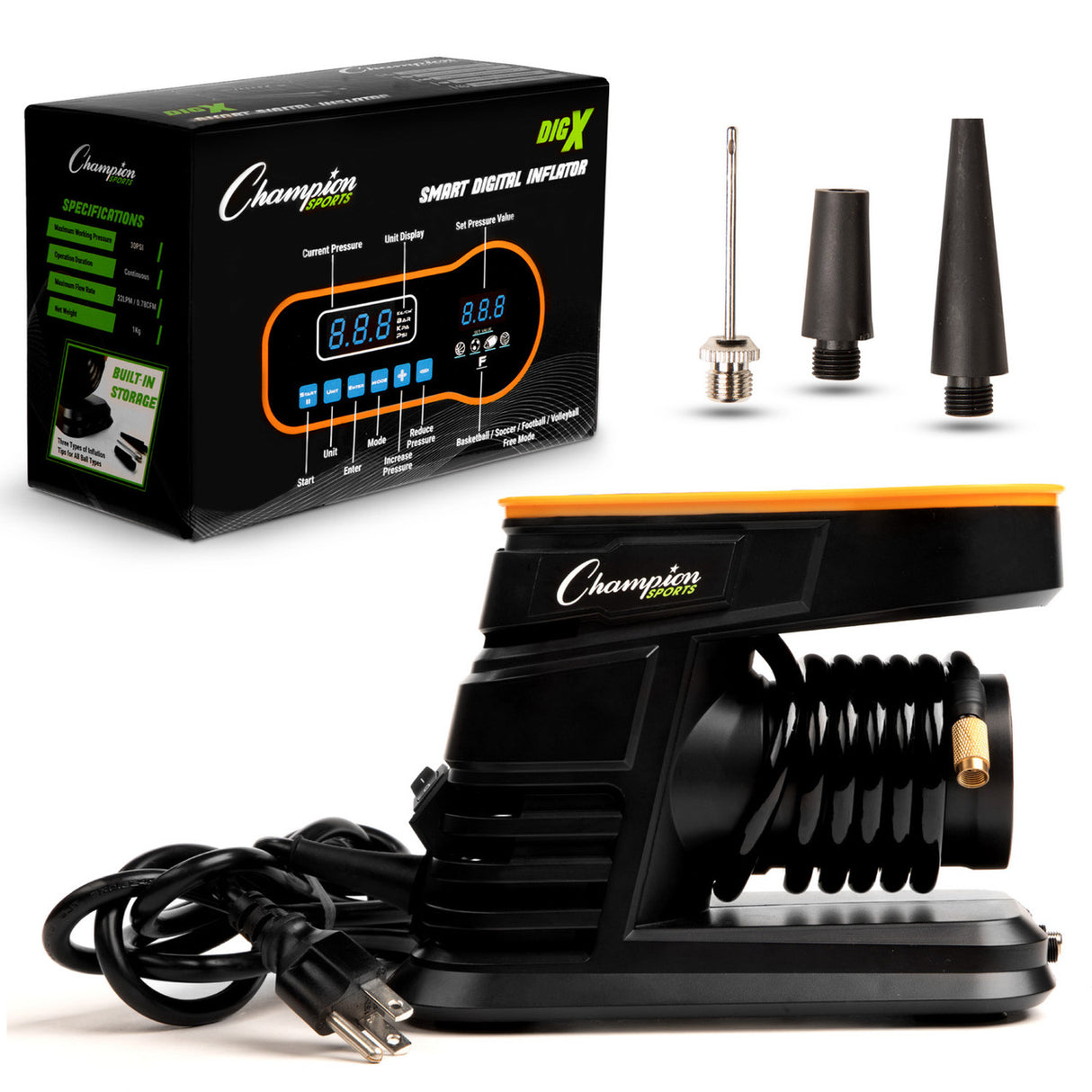 Champion Sports SMART DIGITAL INFLATOR PUMP