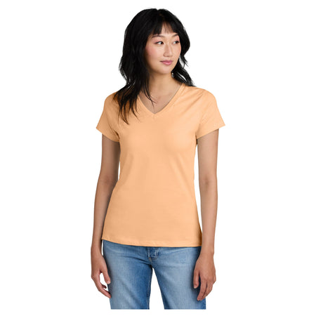 Ladies Perfect Weight V-Neck Tee Women's District Apricot