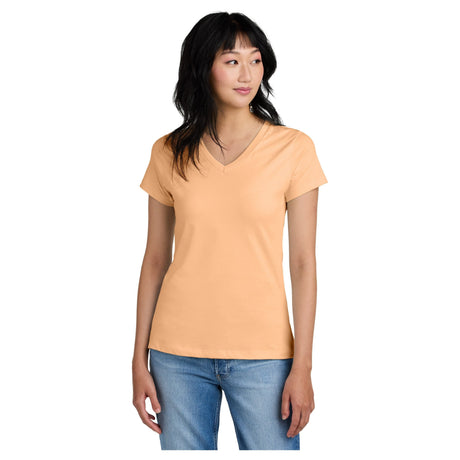 Ladies Perfect Weight V-Neck Tee Women's District Apricot