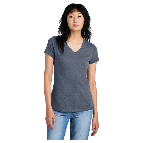 Ladies Perfect Weight V-Neck Tee Women's District Heathered Navy