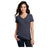 District® Women’s Perfect Blend® CVC V-Neck Tee DM1190L - Heathered Navy Women's District Heathered Navy X-Small