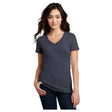 District® Women’s Perfect Blend® CVC V-Neck Tee DM1190L - Heathered Navy Women's District Heathered Navy X-Small