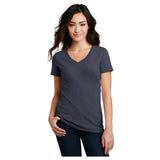 District® Women’s Perfect Blend® CVC V-Neck Tee DM1190L - Heathered Navy Women's District Heathered Navy X-Small