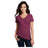 District® Women’s Perfect Blend® CVC V-Neck Tee DM1190L - Raspberry Fleck Women's District Raspberry Fleck X-Small