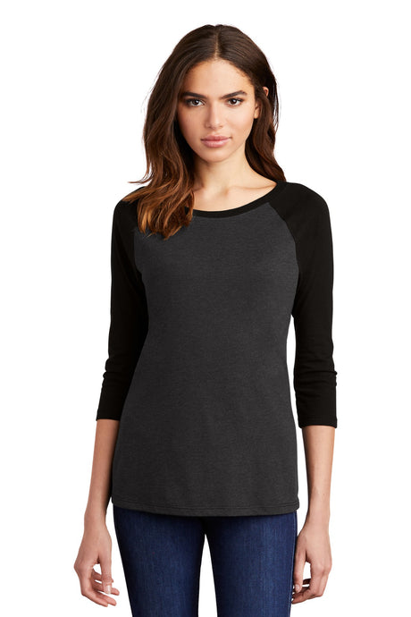 District ®  Women's Perfect Tri ®  3/4-Sleeve Raglan. DM136L - District DM136L