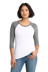 District ®  Women's Perfect Tri ®  3/4-Sleeve Raglan. DM136L - District DM136L