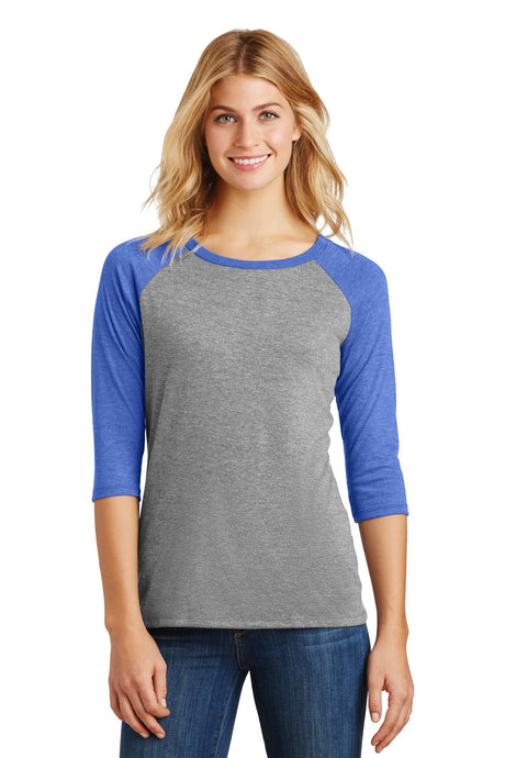 District ®  Women's Perfect Tri ®  3/4-Sleeve Raglan. DM136L - District DM136L