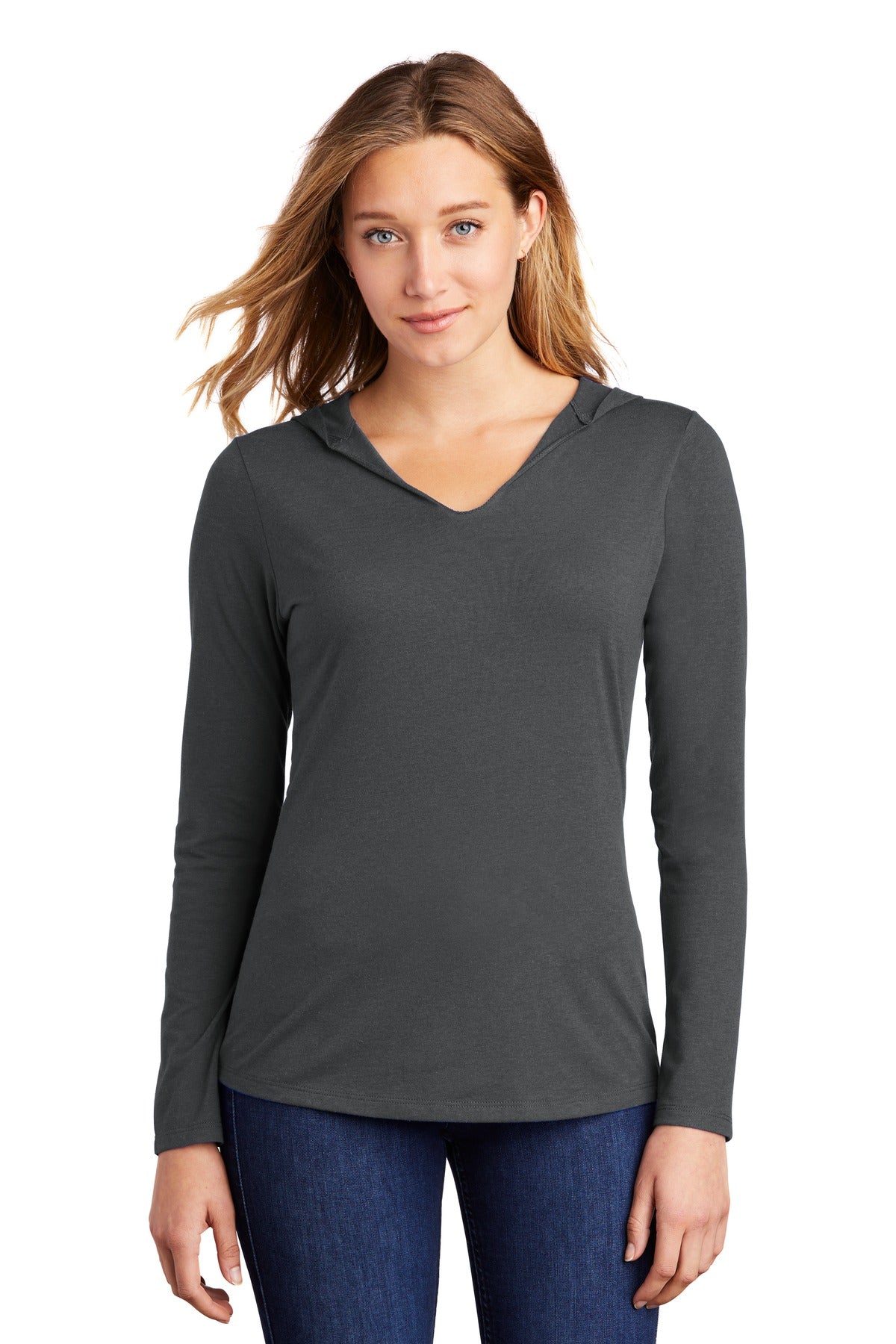 District ®  Women's Perfect Tri ®  Long Sleeve Hoodie. DM139L - District DM139L