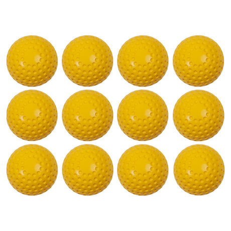 Champion Sports DIMPLED PITCHING MACHINE SOFTBALLS 12"D, YELLOW